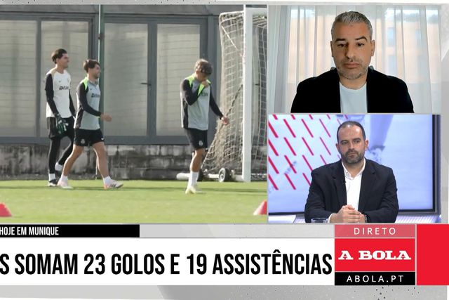 Eduardo Moreira (em cima) abordou situação delicada do Sporting em Munique (A BOLA TV)