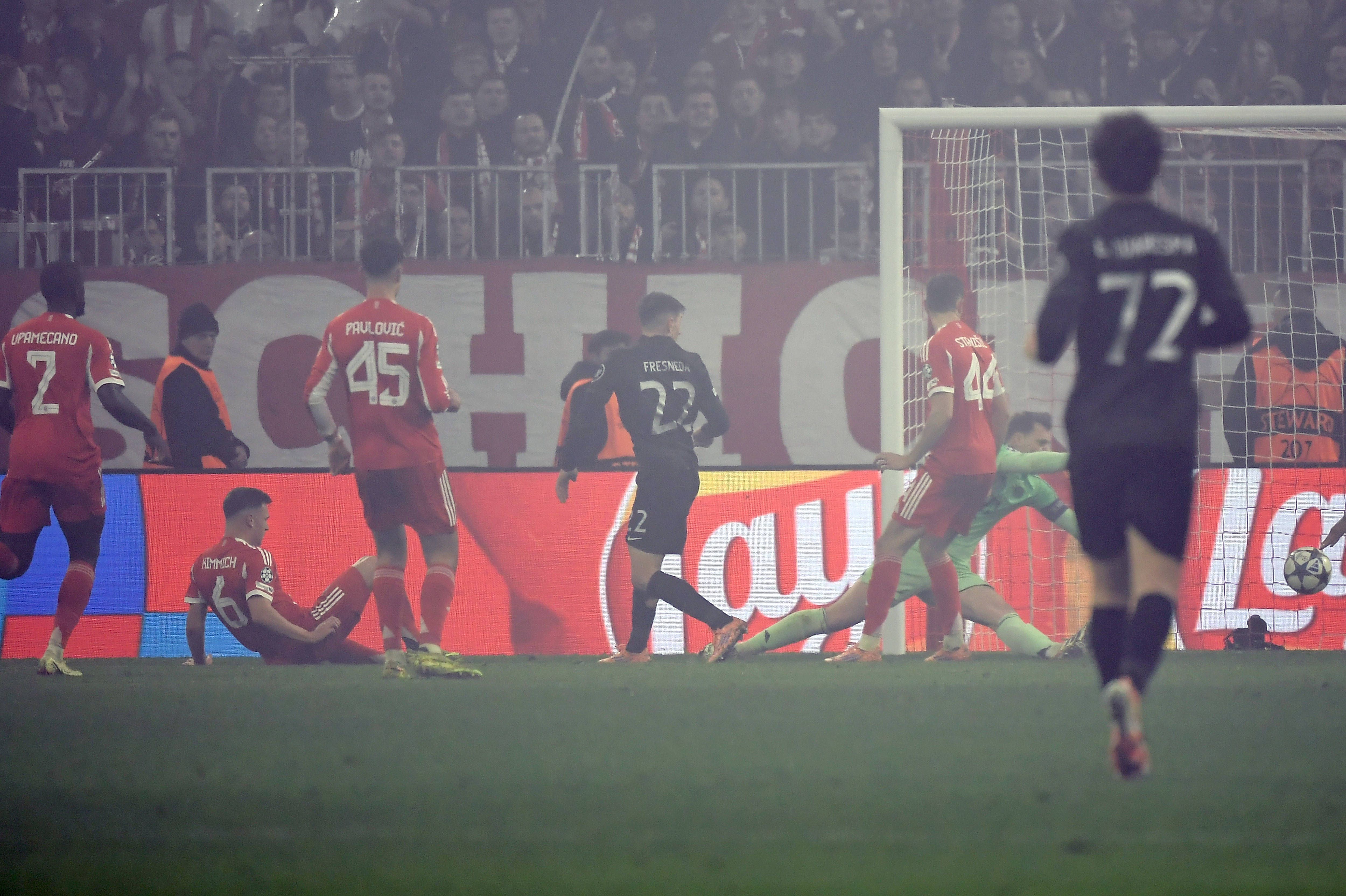 O momento em que o Sporting faz o 1-0 em Munique