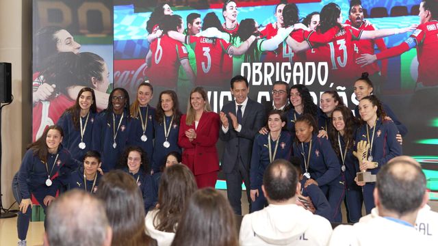 A receção à Seleção Nacional feminina na Cidade do Futebol