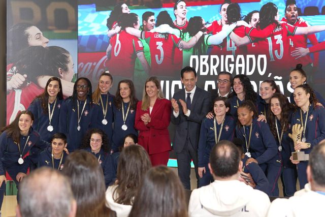 A receção à Seleção Nacional feminina na Cidade do Futebol