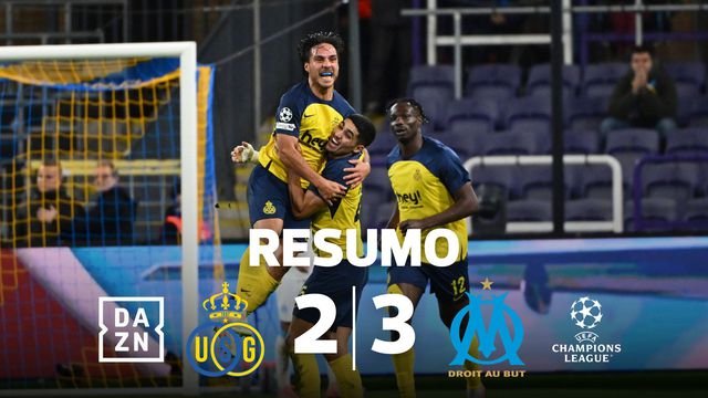 Cinco golos na vitória suada do Marselha na Bélgica (resumo)