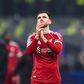 Andy Robertson após o jogo desta noite com o Inter, em Milão (foto IMAGO)
