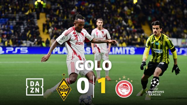 O golo de Gelson Martins que deu três pontos ao Olympiakos na Champions