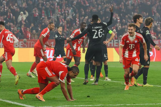 Gnabry festeja no Bayern-Sporting - Foto: IMAGO