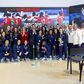 A Seleção Nacional feminina de futsal foi recebida na Cidade do Futebol pelo presidente da FPF, Pedro Proença, acompanhado pela ministra da Cultura, Desporto e Juventude. Foto: FPF