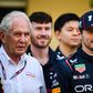 Helmut Marko, ao lado do tetracampeão mundial Max Verstappen
