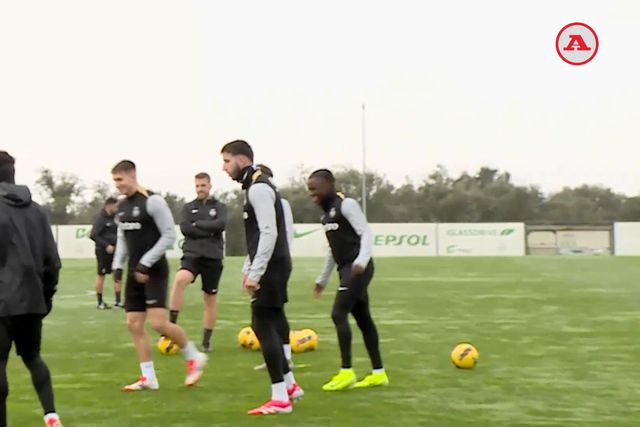 O último treino do Sporting antes do dérbi
