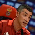 Bruno Lage na conferência de imprensa do Benfica