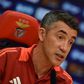 Bruno Lage na conferência de imprensa do Benfica
