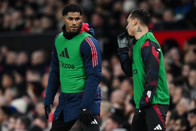 Rashford e Antony no aquecimento