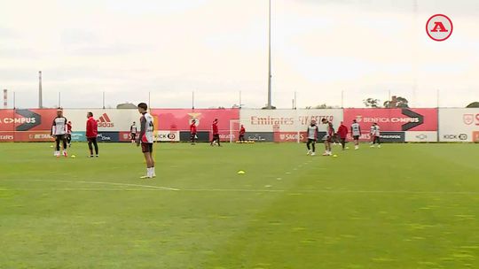 O treino do Benfica antes do dérbi