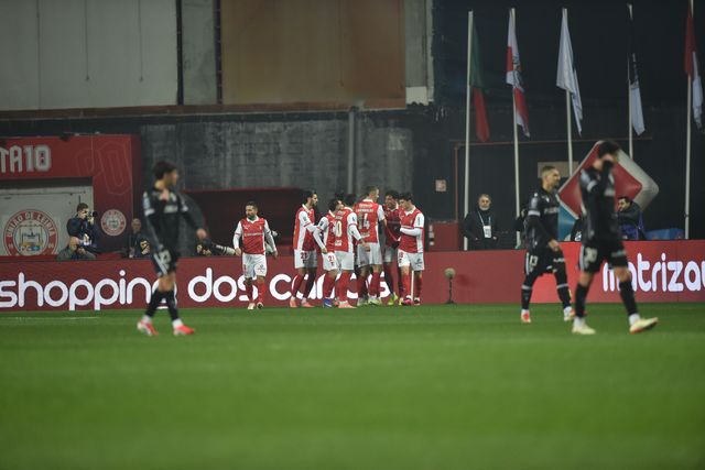 Festejos do SC Braga depois do golaço de Dorgeles - Foto: Miguel Nunes