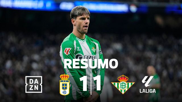 Betis resgata um ponto em Oviedo (resumo)