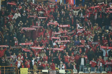 Adeptos do SC Braga em Leiria - Foto: Miguel Nunes