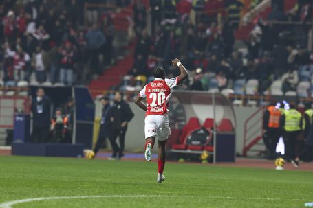 Dorgeles assinou o momento da noite aos 17 minutos, mas acabou por não ser suficiente para o SC Braga levantar o troféu. Foto: Paulo Novais/LUSA