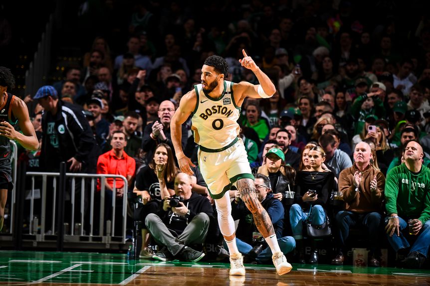 Jayson Tatum em ação pelos Celtics
