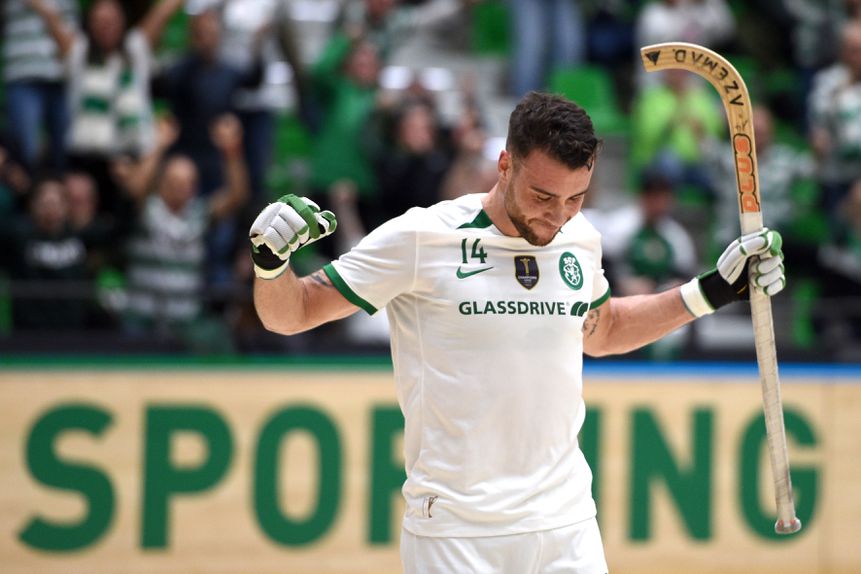 Alessandro Verona, jogador da equipa de hóquei em patins do Sporting (2024/25). Foto FPP
