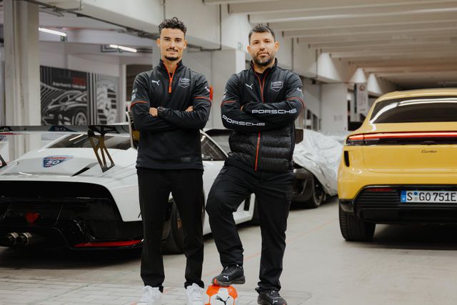 Aguero vai defrontar filho de Beckham... ao volante de um Porsche