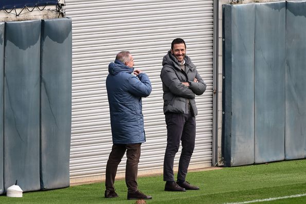 Hugo Viana no treino do Manchester City