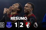 Reviravolta do Bournemouth termina com a boa fase do Everton (resumo)