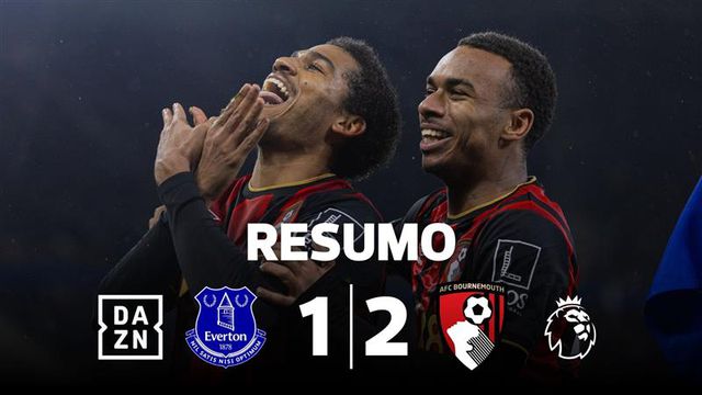 Reviravolta do Bournemouth termina com a boa fase do Everton (resumo)