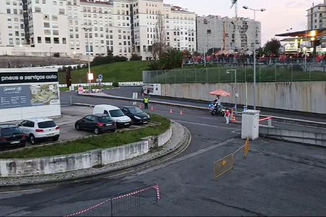 Chegada do Estoril ao Estádio da Luz