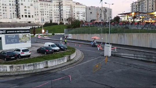 Chegada do Estoril ao Estádio da Luz