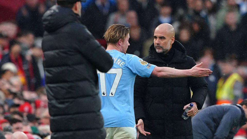 Guardiola: «De Bruyne irritado com a substituição? Isso é bom»