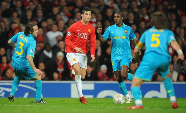 Cristiano Ronaldo numa noite europeia em Old Trafford (IMAGO)