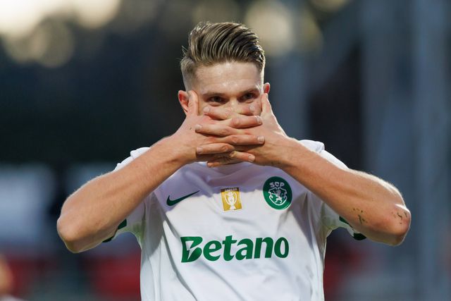 Viktor Gyokeres a celebrar mais um golo pelo Sporting