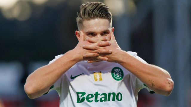 Viktor Gyokeres a celebrar mais um golo pelo Sporting