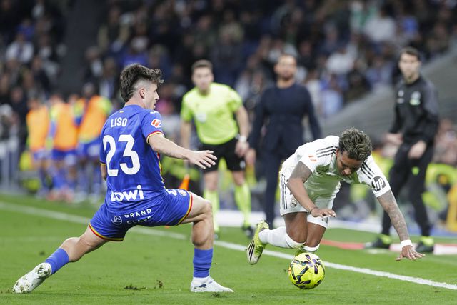 Momento da lesão de Rodrygo com o Getafe