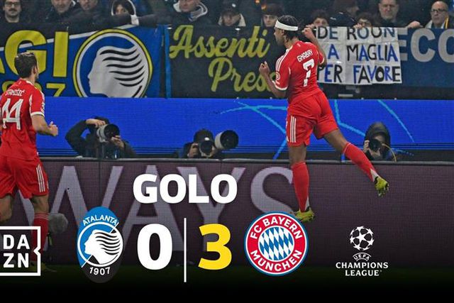 Bayern em modo 'rolo compressor': Gnabry faz o terceiro em Bérgamo