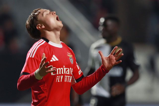 Schjelderup, extremo do Benfica (foto: Carlos Vidigal Jr./Kapta+)