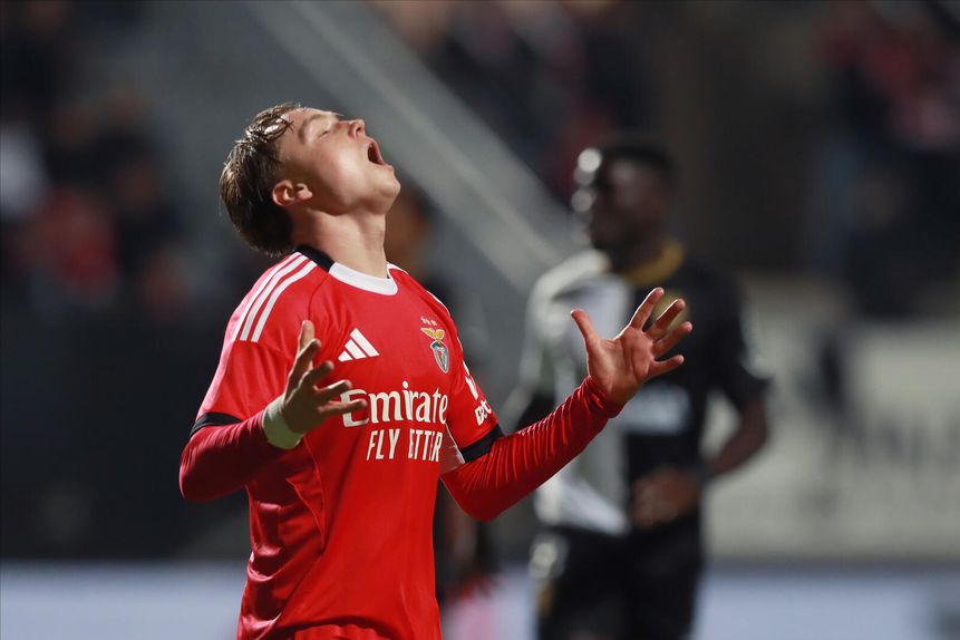 Schjelderup, extremo do Benfica (foto: Carlos Vidigal Jr./Kapta+)