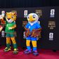 Mascotes do Mundial 2026: Maple (Canadá), Zayu (México) e Clutch (Estados Unidos)      Fotografia Imago
