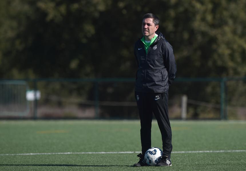 O treinador do Sporting, Micael Sequeira (Foto Miguel Nunes)