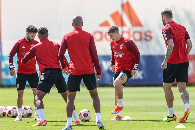 Uma baixa no treino do Benfica