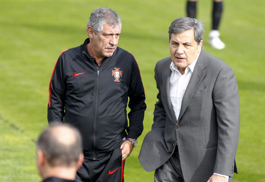 Fernando Santos e Fernando Gomes em 2016 (foto: António Azevedo/A BOLA)