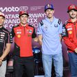 Jorge Martin, Marc Márquez, Álex Márquez e Francesco Bagnaia em conferência de imprensa