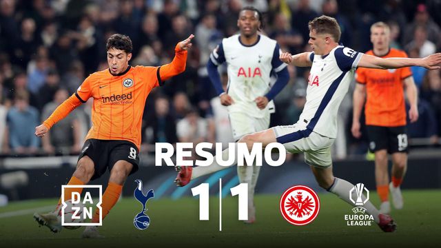 Dois golaços no empate entre E. Frankfurt e Tottenham (resumo)