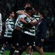 Sporting com fato de champions na Reboleira - Foto: SPORTING CP