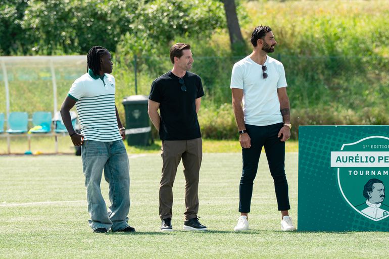 Quenda, Adrien Silva e Rui Patrício no pontapé de saída do torneio - Foto: Teófilo Afonso