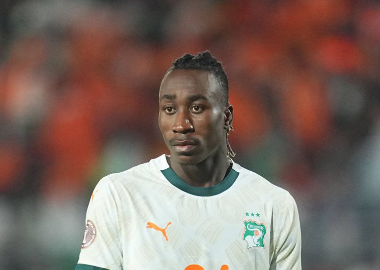 Yan Diomande (Costa do Marfim), extremo de 19 anos do RB Leipzig - Foto: IMAGO