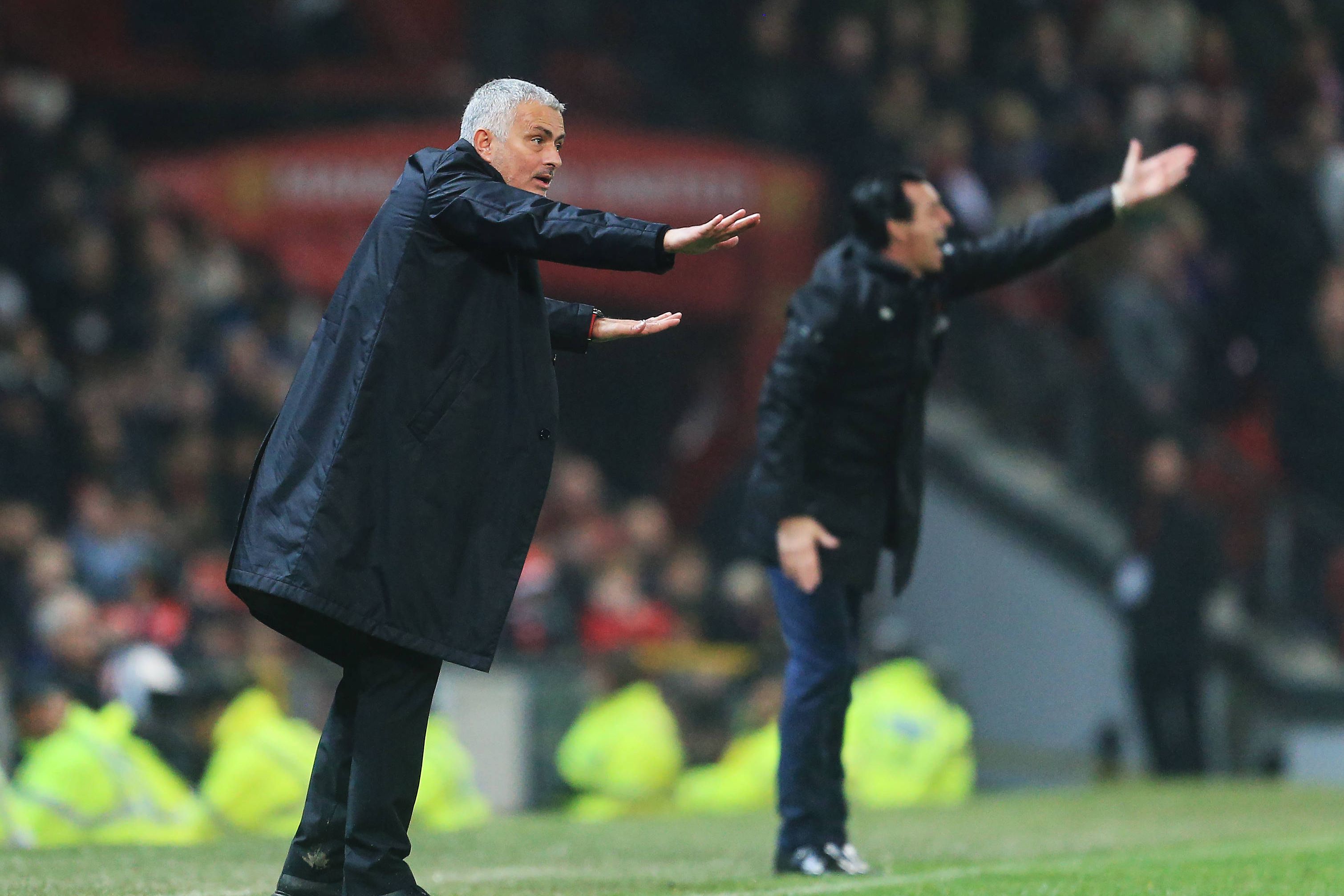José Mourinho e Unai Emery