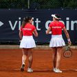 As irmãs Francisca e Matilde Jorge no Jamor durante a Billie Jean King Cup.  Foto Miguel Reis/FPT