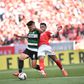 Lance polémico entre Otamendi e Pedro Gonçalves no Benfica-Sporting (Miguel Nunes)