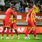 Jogadores do Le Mans a festejarem