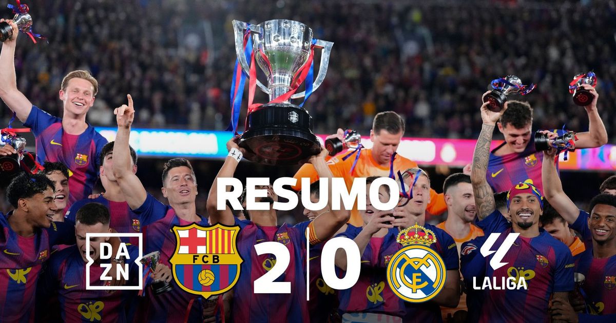 Barcelona campeão abriu o champanhe em campo para vencer o Real (resumo)