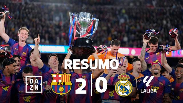Barcelona campeão abriu o champanhe em campo para vencer o Real (resumo)
